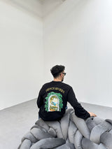 RIVIERA LONG-SLEEVE MIKINA - ČIERNE