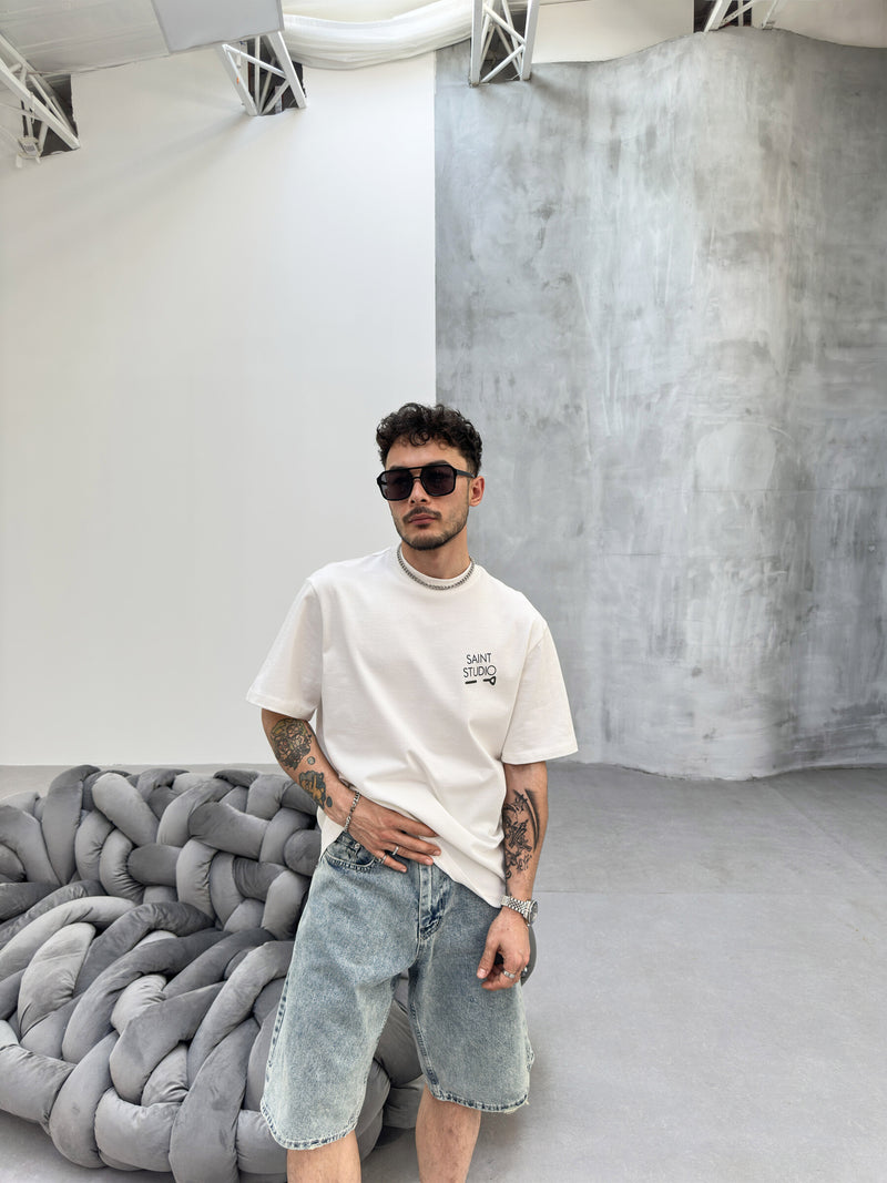 SAINT OVERSIZE TRIČKO - BIELE
