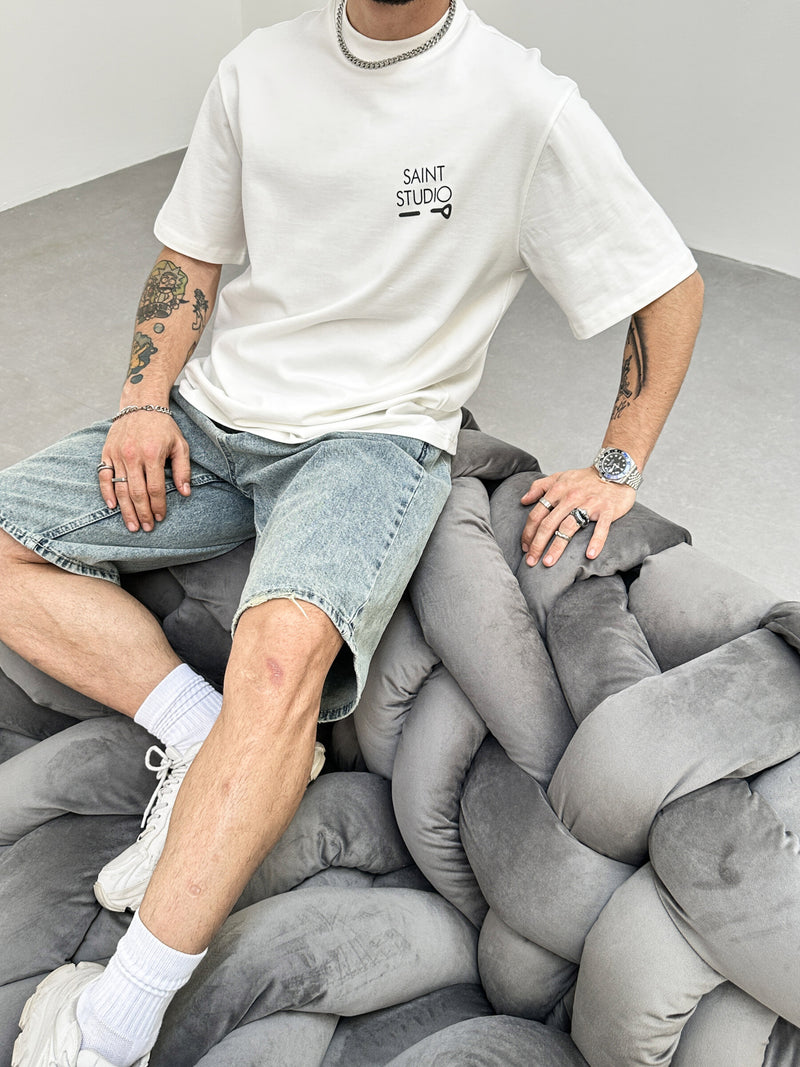 SAINT OVERSIZE TRIČKO - BIELE